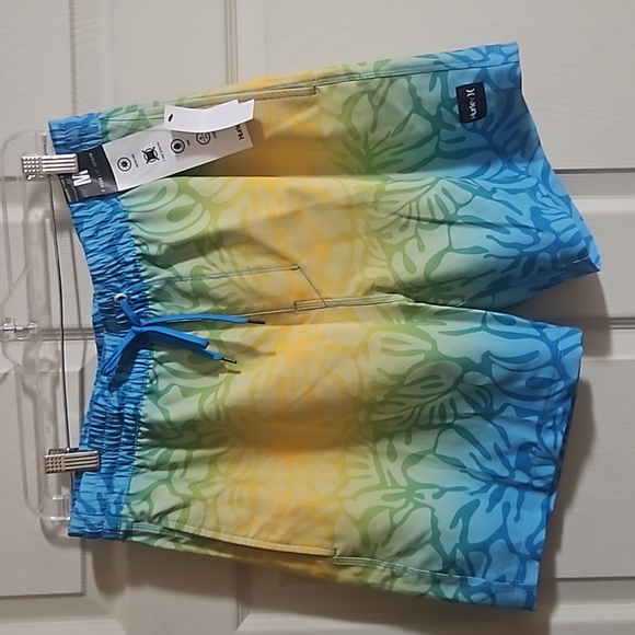 Hurley Men's Cannonball Volley SWIM SHORTS: BLUE/YELLOW/GREEN: NEW WITH TAGS: M